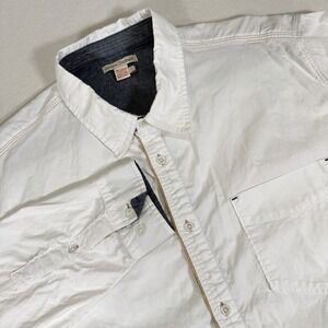 Carbon 2 Cobalt Whiteout Oxford Shirt Mens Large White Long Sleeve Button Up